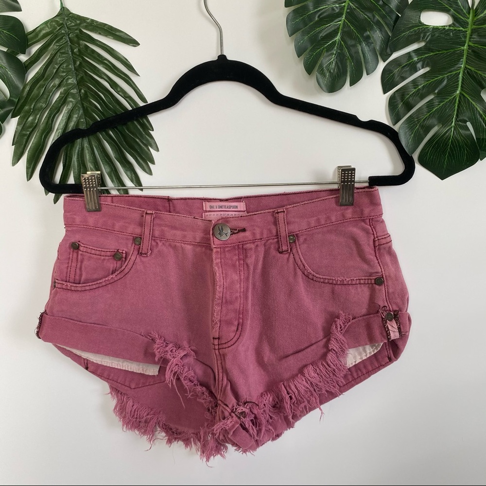 Pink One Teaspoon Bandits Shorts